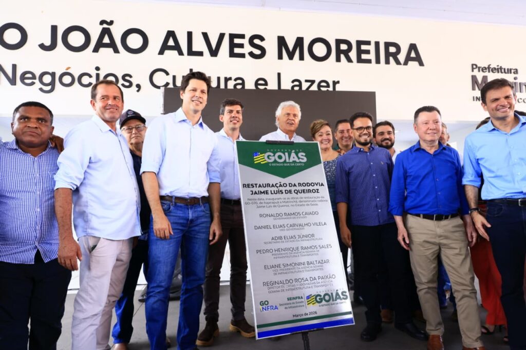 Em Matrinchã, Daniel Vilela participa da entrega da GO-070 e do início das obras da EDP, ao lado de Ronaldo Caiado: Governo de Goiás trabalha para fortalecer produção no Vale do Araguaia